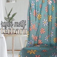 kain rayon motif bunga kecil