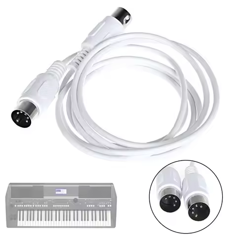 1.5m/4.9ft 3m/9.8ft MIDI Extension Cable 5 Pin Male to 5 Pin Male Electric Piano Keyboard Instrument