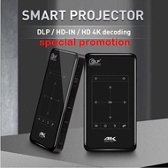 (SG STOCK)Smart 4K Mini Projector With 4000mAh battery Handheld Mobile Projector