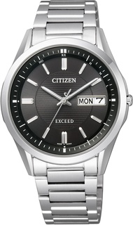 Citizen AT6030-51E Men's Watch EXCEED Eco Drive Radio Watch Day-Date Model, Dial color - black, watc