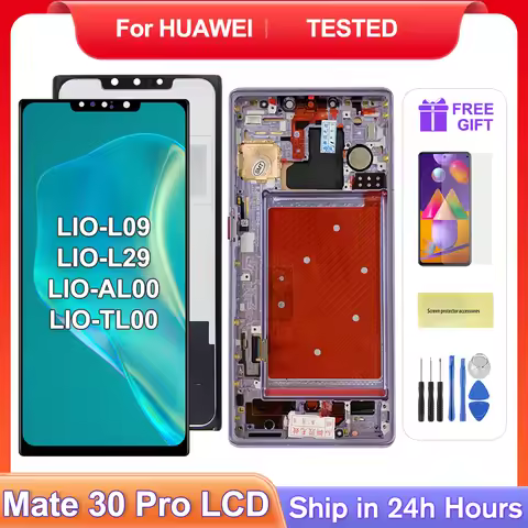 For HUAWEI Mate 30 Pro For Mate30Pro Tested LIO-L09 L29 AL00 LCD Display Touch Screen Digitizer Asse