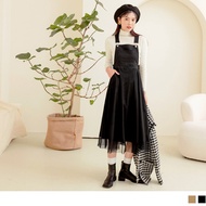 OB DESIGN ★ SQUARE NECK SLEEVELESS GAUZE DUNGAREE MAXI DRESS ★ 2 COLOR ★ S-XXXL SIZE ★ PLUS SIZE