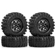 RS | RED SPIDER 4Pcs 1.3" RC Crawler Metal Beadlock Tires and Wheels for 1/18 TRX4M 1/24 Axial SCX24