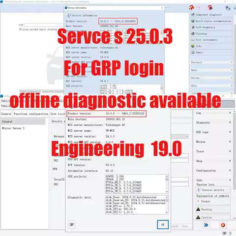 Remote Download Install Software for New Odis Service S 25.0.3 Odis E Engineering 19.0.0 Supports GR