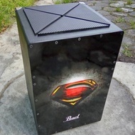 Pearl logo superman cajon, acoustic kajon, custom cajon