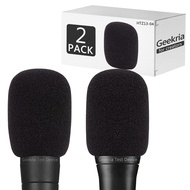 Geekria Foam Windscreen for 1.6'' Diameter Microphones, Mic Wind Cover Compatible with Shure MV7, BE