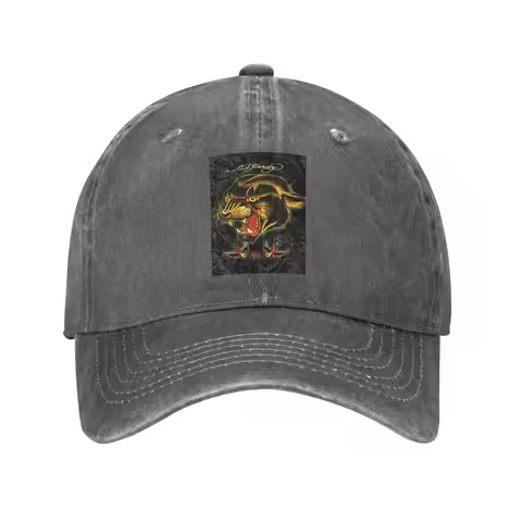 Ed-hardy Tattoo Tiger Skull Denim Cap Casual Baseball Caps Adjustable Hat Summer Unisex Baseball Hat