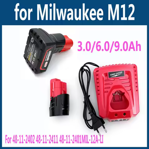 High Quality Battery uses the highest quality cells, For Milwaukee M12 12V 3.0Ah/6.0Ah Rechargeable