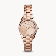 Fossil Watch Scarlette Mini Three-Hand Date Rose Gold-Tone Stainless Steel ES4318