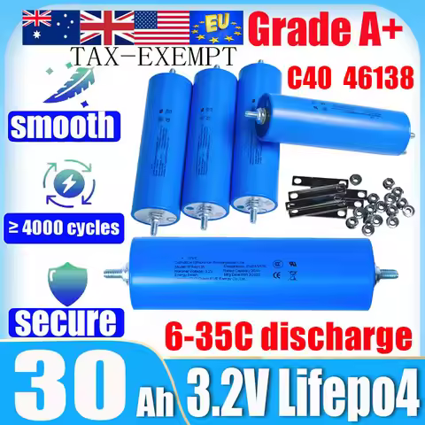 4-32PCS 3.2V LiFePO4 battery 20Ah 30Ah 32Ah lithium iron phosphate C40 40135 12V Grade A Motorcycle 
