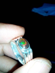 Batu Kalimaya Teh dim 7 ring perak no 7