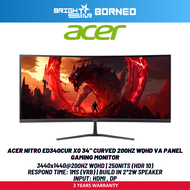 ACER NITRO ED340CUR X0 34" 200HZ WQHD Va Curved Panel Gaming Monitor