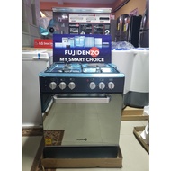 FUJIDENZO Gas Range 60cm 1 Electric + 3 Gas burners Model: FGR6631VTRMB