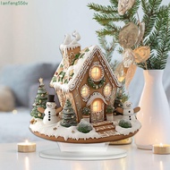 LANFENG Christmas Snow House Statue, 2D Acrylic Xmas Magic House Figurine, Creative Cartoon Decorati