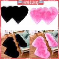 ci Double Heart Shape Faux Fluffys Sheepskin Rugs Floor Carpets Fluffys Area Rugs