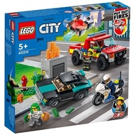 Lego City assembly toy - Fire truck & police chasing criminals-60319