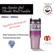 CaffeTeCo - 304 Stainless Steel Tumbler With Straw Tumbler bottle with Straw Tumbler 20oz 30oz
