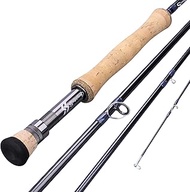 Sougayilang Fly Fishing Rod, Lightweight Ultra-Portable 4-Piece Graphite Fly Rod for Complete Starte