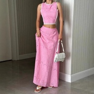 Summer Leisure Suit - Sleeveless Loose Fit Two-Piece Set for Women