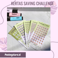 MEDIA TABUNGAN WAJIB ( ISI BINDER) / KERTAS SAVING CHALLENGE JUTAAN TANPA LUBANG