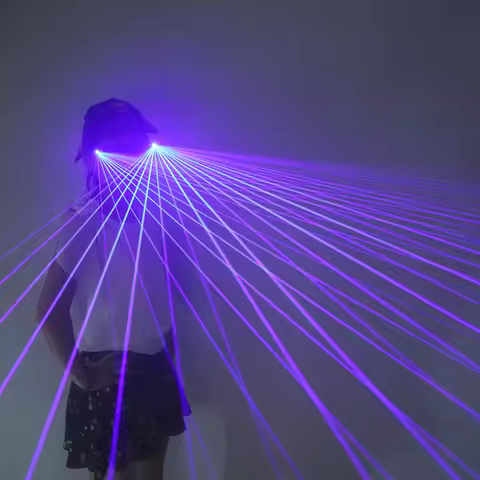 2020 New 2 in 1 Blue Laser Glasses LED Green Red Blue Laser Line Glasses Night Club Bar Stage Show F