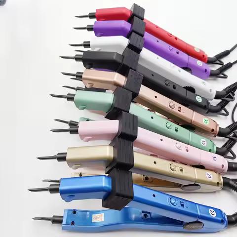 2024 Top Sharp tip Adjustable Temperature HeatingHair Extension Iron, Fusion Hair Extension Iron Ker
