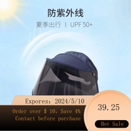 WJ02Polarized Sun Protection Sun Hat Female Uv Protection Face Mask Cycling Driving Electric Car Summer Sun Empty Top Ha