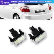 2ชิ้นโคมไฟแผ่นตัวเลขหลอดไฟ LED ป้ายทะเบียนรถ Canbus สำหรับโตโยต้าแคมรียาริส Levin EZ VIOS คอโรลล่าอั