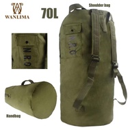 Wanlima 80L Duffle Bag Military Bucket Shoulder Bag for Outdoor Training Tactical Backpack Sports Fi