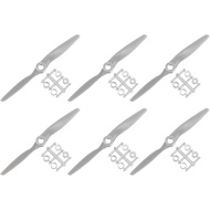 MECCANIXITY 6Pcs 8x4 Inch Propeller RC Propellers 2-Vane Blades Props Gray with Adapter Rings for RC