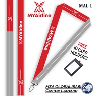 2 DESIGN LANYARD MY Airline + FREE ID Card Holder| PREMIUM QUALITY MY Airline LANYARD