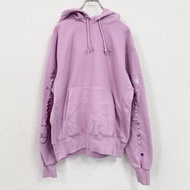 古著Champion Reverse Weave 粉紅色衛衣/連帽衫，M 碼