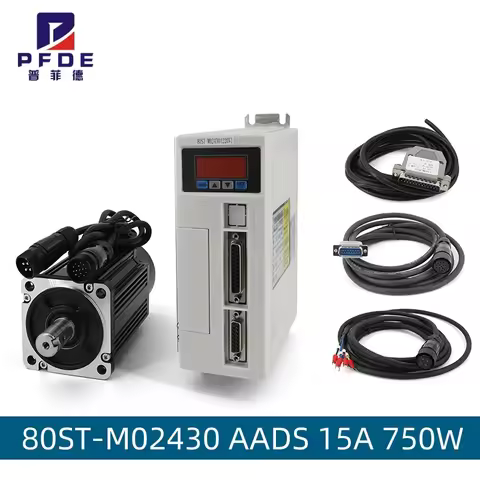 AC Servo motor 80ST-M02430 220V 2.39N.M. 3000RPM 0.75KW servomotor Single-Phase AC white drive 15A s
