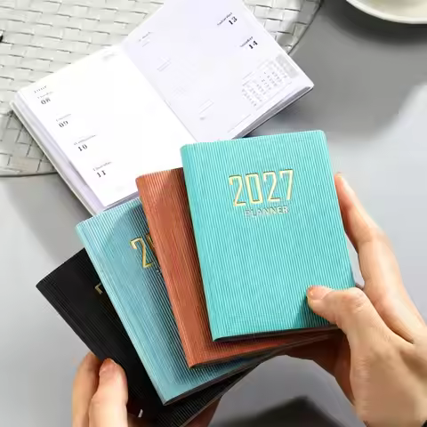 [SU]Mini 2027 Agenda Book Pocket With Calendar Appointment Book Diary Weekly Planner For Students Gi
