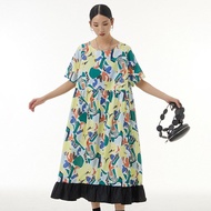 XITAO Dress Casual Women  Print Dress