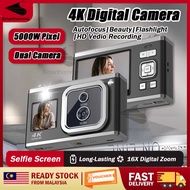 KiTBEEZ✨4K 50MP CCD Digital Camera 16X Zoom Auto Focus Front/Rear Screen Selfie Camera Anti-Shake Re