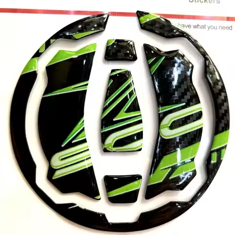 3D For Kawasaki Ninja400/650 Z650 X300 Z900 Z400 New Versys650 1000 Carbon Fiber Fuel Tank Cap Decal