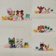 2pcs/lot LPS Figure pet shop Cat Dog Dragon W/Accessories Littlest Pet Shop toy #222