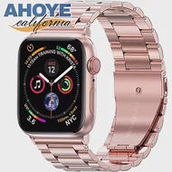 【Ahoye】38/40mm Apple Watch 不鏽鋼金屬錶帶 玫瑰金