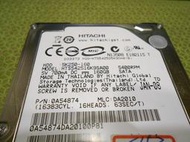 Hitachi 160G (HDS542516K9SA00) 2.5吋筆電硬碟 （15）【無壞軌、無異音】