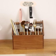 LOVIVER Utensil Holder Tableware Organizer Box Multipurpose Utensil Organiser Kitchen Storage Contai