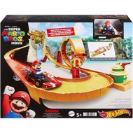 Hot Wheels Mario Kart Track Set & Toy Car, Super Mario Bros Jungle Kingdom Raceway,