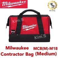 Kim.S Milwaukee M18 Contractor Bag (Medium) MCB(M)-M18 Tools Bag Red Storage