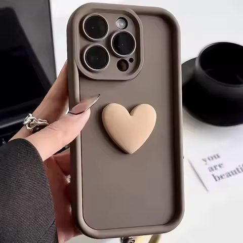 3D Heart Soft Silicone Phone Case For Xiaomi Redmi 8 9 10 12 13 4G 14C 13C 12C 10C 9C 9T 9A 11A A1 A