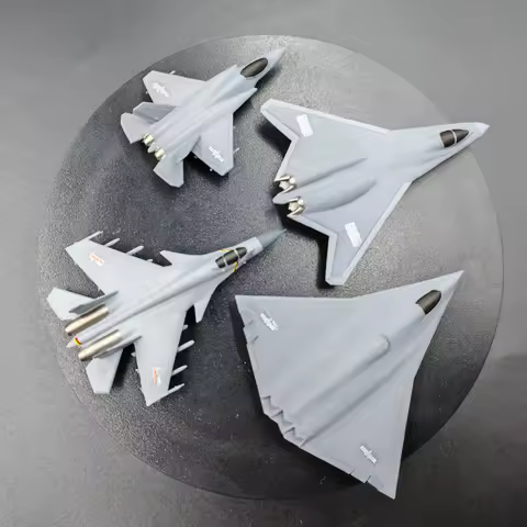 1Set 1/350 1/400 1/700 Scale Model Aircraft Kit J-15 J-35 J-36 J-50 3D Printed Miniature Fighter Jet