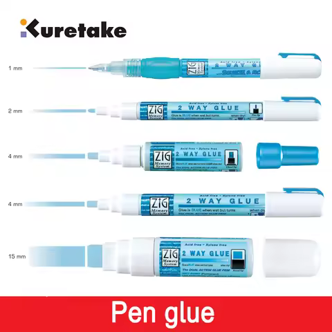 Zig Kuretake Memory System 2 Way Glue Pens Environmental Adhesives DIY Hand Work Pen Office School S