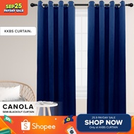 KKBS CURTAIN Canola 80%++ Blackout Curtain Ready Made Hook & Eyelet - Page 1