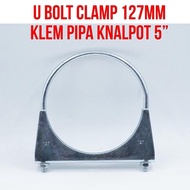 EROM 127mm 5 inch Exhaust Pipe Clamp Exhaust UBolt Clamps | 127 mm 5 inch U Bolt Clamp for Automotiv