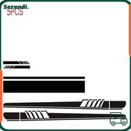 SERENDI 5pcs Door Hood Mirrors Sticker, Cover 120 * 15CM (1pcs) Rear View Mirror 15 * 2.4CM (2pcs) Car Body Sports Racing Stripe Stickers