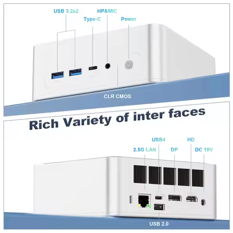 SZBOX Z66 Ryzen 5 6600H MINI PC Windows 11 Pro DDR5 4800Mhz M.2 2280 NVME SSD PCIE3.0 USB4.0 WIFI6 B